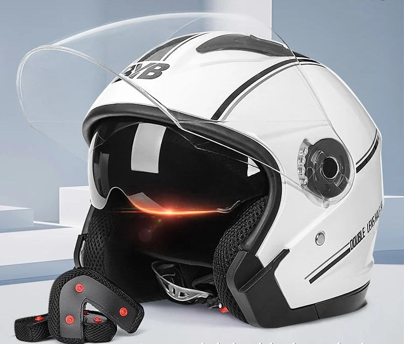 STRADA BYB - Capacete com viseira dupla